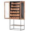 Barschrank Viessoix Teak massiv & Akazie massiv / Eisen - Teak / Anthrazit