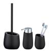 Badkameraccessoires Badi (set van 3) keramiek - zwart