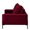 Sofa Grossa (3-Sitzer) Samt - Samt Vaia: Dunkelrot