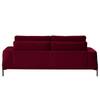 Sofa Grossa (3-Sitzer) Samt - Samt Vaia: Dunkelrot