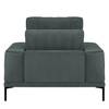 XXL-fauteuil Grossa fluweel - Velours Vaia: Donkergrijs
