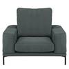 XXL-fauteuil Grossa fluweel - Velours Vaia: Donkergrijs