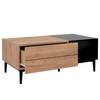 Salontafel Bedee Artisan eikenhouten look/zwart