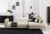 Ecksofa GAILLON mit Longchair Microfaser Cori: Hellgrau - Longchair davorstehend rechts