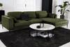 Divano angolare con penisola GAILLON Microfibra Cori: verde - Longchair preimpostata a destra