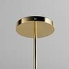 Lampada a sospensione KJUL 5 punti luce Metallo oro lucido / Vetro color ambra