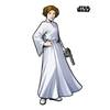 Vlies-fotobehang Star Wars Princess Leia vlies - wit/bruin