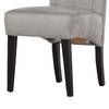 Chaise capitonnée Selda Microfibre / Hêtre massif - Gris