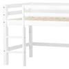 Lit mezzanine Hoppekids Basic I Blanc - 90 x 200cm - Avec échelle