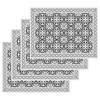 Tischset Tiles II (4er-Set) Vinyl - Grau