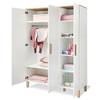 Drehtürenschrank Lumi Weiß - Holzwerkstoff - 135 x 189 x 56 cm