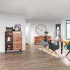 Highboard Manabi Akazie massiv - Akazie / Anthrazit