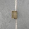 Wandleuchte Cremona Messing  / Klarglas - 2-flammig