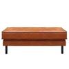 Repose-pieds XL FORT DODGE Aspect cuir vieilli - Microfibre Yaka: Cognac