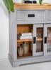 Sideboard Antton Akazie / Mango massiv - Grau / Mango