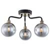 Lampada da soffitto Helja I Vetro fumé / Ferro - 3 punti luce