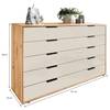 Kast Livorno Beige - Bruin - Deels massief hout - 141 x 86 x 43 cm