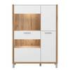 Buffet haut Boyd III Blanc / Imitation chêne