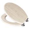 Siège WC Chêne MDF (panneau de fibres à densité moyenne) - Gris