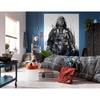 Fotobehang Star Wars Watercolor Vader Intissé - zwart / wit
