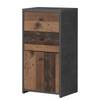 Kast Rison I Donkergrijs/Afvalhout look
