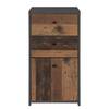 Kast Rison I Donkergrijs/Afvalhout look