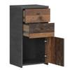 Kast Rison I Donkergrijs/Afvalhout look