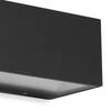 Applique murale Monaco Polycarbonate / Fer - 2 ampoules - Noir