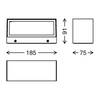 Applique murale Monaco Polycarbonate / Fer - 2 ampoules - Noir