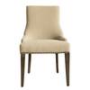 Sedia per sala da pranzo Elly Lino / Legno di faggio massello - Beige / Frassino scuro