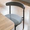 Sedia per sala da pranzo Embi (2) Tessuto / Metallo - Grigio / Nero