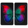 Couvre-plaques Butterfly (2 él.) Verre - Multicolore