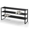 Étagère à chaussures Welbeck II Métal - Noir - Largeur : 100 cm