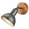 Plafonnier Delhi Fer / Pin massif - Nb d'ampoules : 1