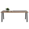 Eettafel Deven massief grenenhout/staal - grenenhout/zwart