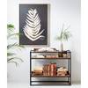 Wandtafel Ratho fineer van echt hout/metaal -  gerookt eikenhout/zwart