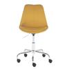 Sedia girevole da ufficio Aledas Tessuto Cors: giallo curry - Cromo lucido