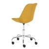 Sedia girevole da ufficio Aledas Tessuto Cors: giallo curry - Cromo lucido
