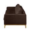 Divano Darling (3 posti) Microfibra - Microfibra Tulia: marrone scuro