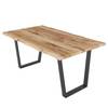 Eettafel Alessia Breedte: 160 cm - Zwart - Trapezevormig - Rand van de boom