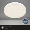 LED-plafondlamp Flame Star I polycarbonaat/ijzer - 1 lichtbron - Wit - Diameter: 29 cm