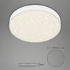 LED-plafondlamp Flame Star I polycarbonaat/ijzer - 1 lichtbron - Wit - Diameter: 29 cm