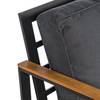 Poltrona da esterno Coari Acciaio / Poliestere - Nero / Grigio