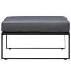 Repose-pieds Coari Acier / Polyester - Noir / Gris