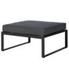 Repose-pieds Coari Acier / Polyester - Noir / Gris