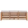 Canapé lounge Estela II Polyester / Acacia massif - Marron / Gris
