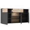 Sideboard Corey Inkl. Beleuchtung - Eiche Dekor / Grau