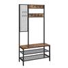 Kompaktgarderobe Welford II Metall - Schwarz / Braun