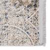 Kurzflorteppich Julia VI Viskose / Polyester - Creme / Blau - 80 x 150 cm