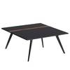 Table basse Calea I Plaqué bois - Anthracite mat - Largeur : 75 cm